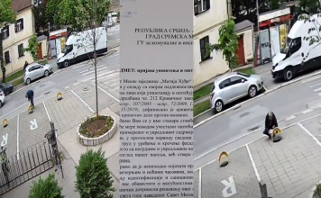 Uklanjanje političkih poruka sa javnih površina završilo se kaznom za muža funkcionerke
