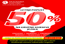 AKADEMIJA OXFORD: Letnji popust od čak 50% na grupne kurseve stranih jezika!